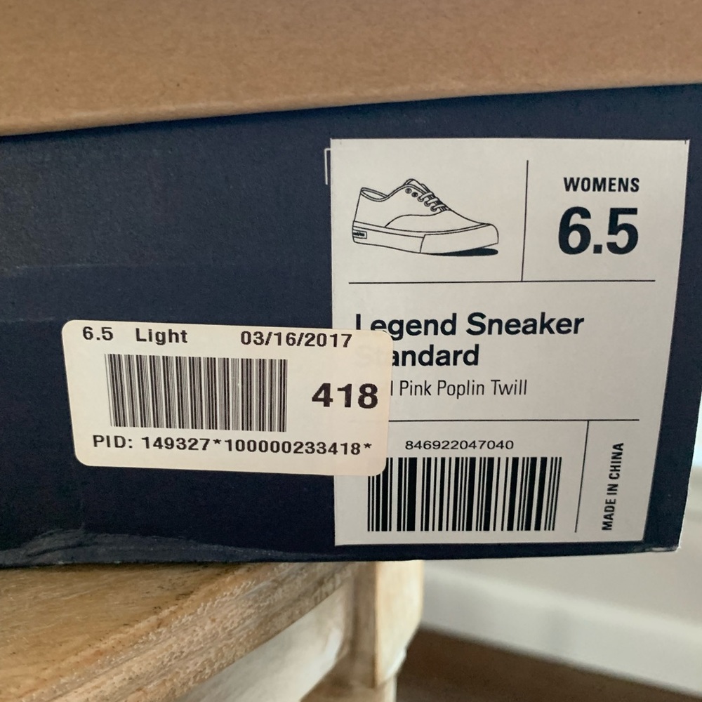 NIB Seavees Legend Sneaker Pale Pink twill 6.5 - Picture 2 of 8